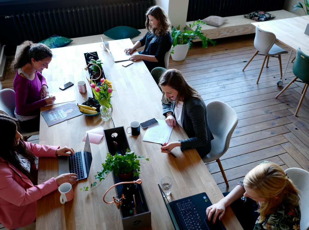 women in coworking space